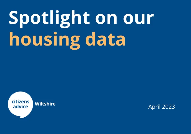 Spotlight on Wiltshire Citizens Advice housing data report cover
